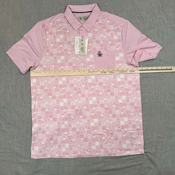 Original Penguin Shirt Men's Large Polo‎ Golf Color Block Performance Comfort - Picture 8 of 11
